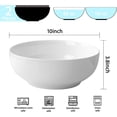 thumbnail image 3 of Serving Bowls,101oz (10") Large Salad Bowl Set of 2, Large Ceramic Bowls for Party, White Serving Bowls for Salad,Fruit,Pasta and Dinner, Microwave Dishwasher Safe, 3 of 6