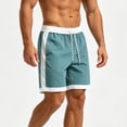 thumbnail image 4 of GSPCLAM Mens Shorts Color Block Lightweight Shorts for Cruise Party, Summer Breathable Drawstring Shorts with Pockets, 4 of 5
