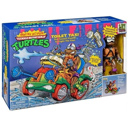 Teenage Mutant Ninja Turtles Wacky Action Toilet Taxi Vehicle & Action Figure (Exclusive Donatello Figure!)
