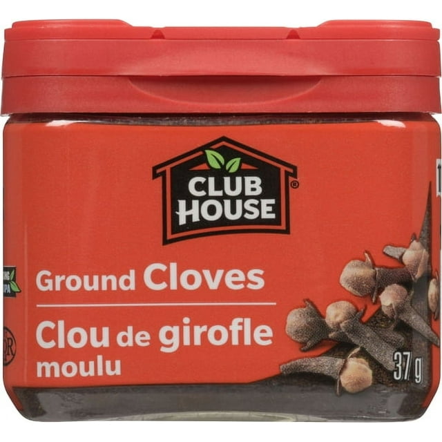 Club House, Quality Natural Herbs & Spices, Ground Cloves, Plastic Can, 37g