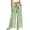 Green, variant on Womens Striped Patchwork Gaucho Pants Drawstring High Waisted Palazzo Pants Casual Vacation Boho Beach Trousers with Pockets
