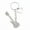 Color;White, variant on Stylish Alloy Guitar Keychain with Rhinestones Metal Keyring Pendant Sophisticated Couple Key Chain Lightweight Jewelry