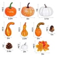 thumbnail image 2 of SuoKom Pumpkins Decor Set, 70Pcs Artificial Faux Foam Harvest Decoration, 50 Maple Leaves/ 10 Acorns/ 2 Pinecones/ 8 Pumpkins, for Fall Wedding Thanksgiving Halloween Decor, 2 of 9