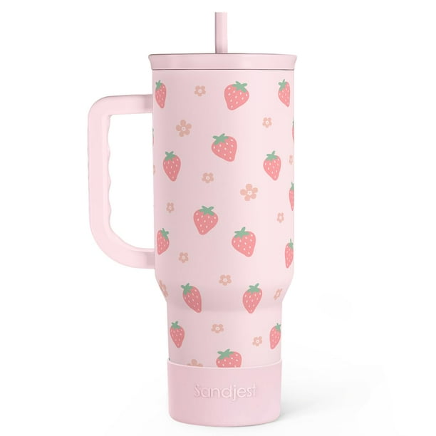 Vaso SANDJEST 1.18L con mango de fresa de acero inoxidable