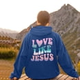 thumbnail image 5 of Christian Hoodies for Women 2025 Love Like Jesus Hoodie with Pockets Y2K Graphic Hooded Sweatshirt Pullover Tops, 5 of 8