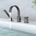 thumbnail image 4 of Bathroom Sink Faucet Replacement Waterfall Bathtub Faucet with Sprayer, 3-Hole Roman Tub Filler with Hand Shower Deck Mount Waterfall Tub Spout Set,Modern Bathroom Sink Faucet, 4 of 10
