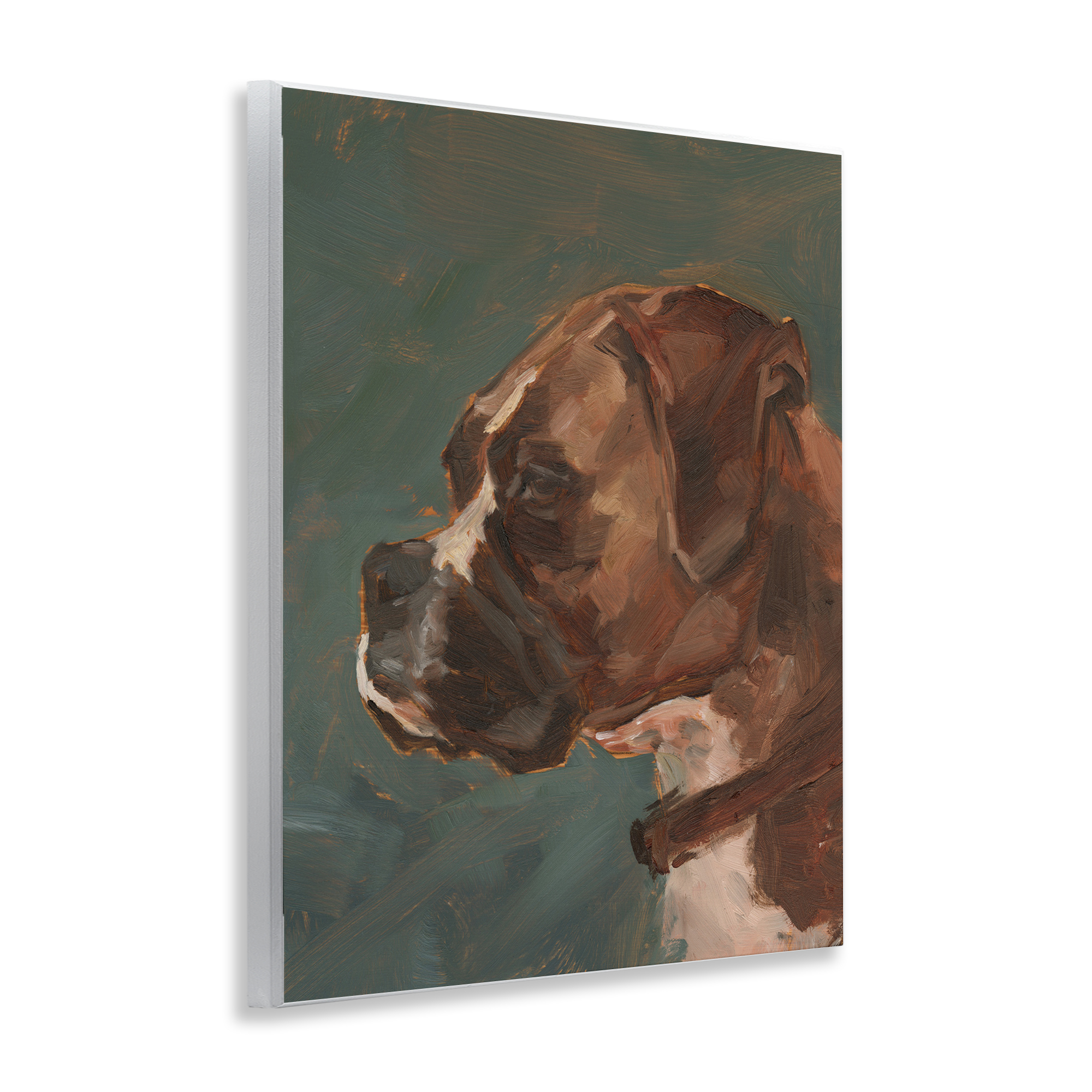 Stupell Industries Bulldog Gazing Portrait Animals & Insects Painting Unframed Art Print Wall Art, 11 x 14
