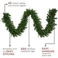 thumbnail image 4 of Northlight 9' x 10" Pre-lit Roosevelt Fir Artificial Christmas Garland - Warm White LED Lights, 4 of 4