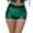 Dark Green #18, variant on WULMLEO Women's Metallic Rave Booty Shorts Shiny High Waisted Bottoms for Dance Festival Complexion S