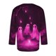 thumbnail image 3 of Camisas de Manga Larga para Hombres Imprimir Casual Cuello Redondo Blusa de Manga Corta, Camisas de Lino para Hombres, 3 of 4