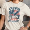 thumbnail image 3 of Smartprints Freedom Looks Good 250Th Anniversary Women's T-Shirt Off White, Cotton, S, 3 of 4