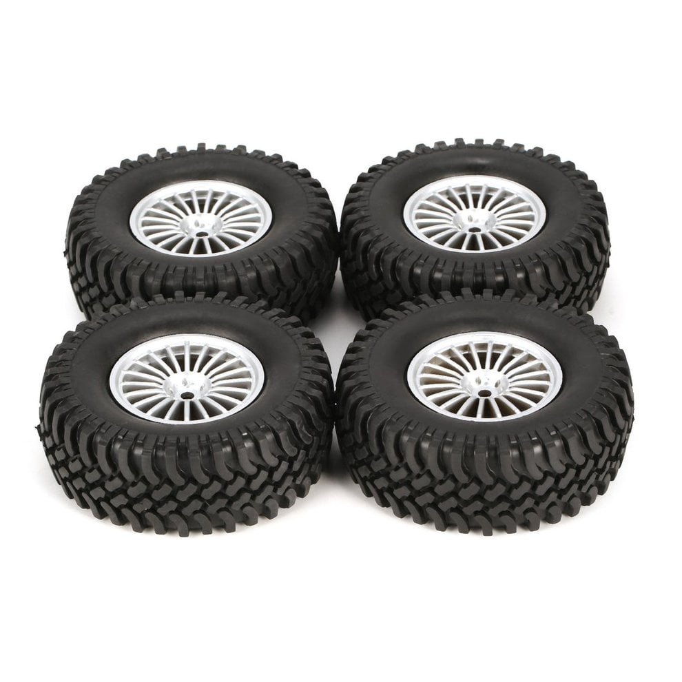 4X 1/10 Front & Rear Tires Wheel Rim Set 12mm Hex For RC Off-Road Buggy Car 