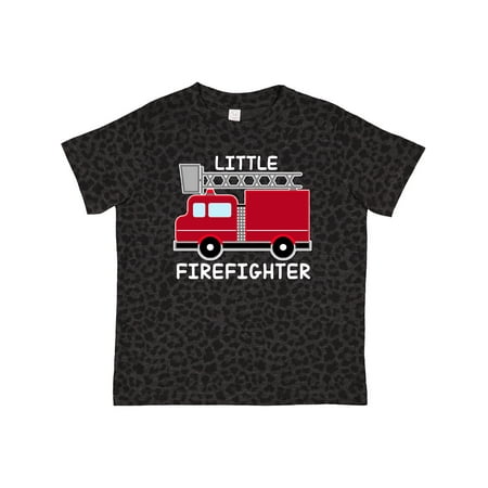 

Inktastic Red Fire Little Firefighter White Text Gift Toddler Boy or Toddler Girl T-Shirt