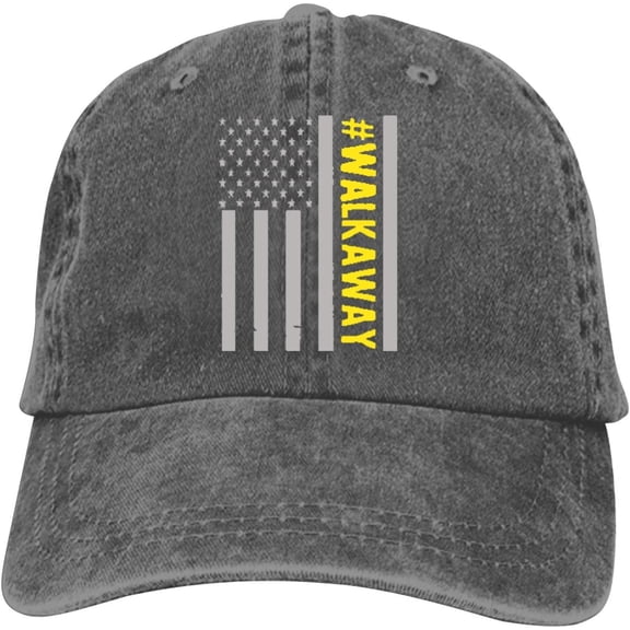 Awesome #Walkaway Movement Baseball Cap Vintage Adjustable Washed Hats Cowboy Hats Denim Dad Hat for Men Women Boy Girl