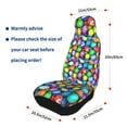 thumbnail image 4 of Honeii Colorful Easter Eggs1 Print Car Seat Covers 2 Pieces, Full Set Universal Seat Covers for Cars, Waterproof Auto Seat Protectors, 4 of 7