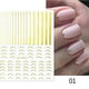 thumbnail image 1 of Pegatinas de uñas de líneas 3D, calcomanías de letras de rayas de Metal de oro rosa plateado, deslizadores de Arte de uñas de Gel curvo, decoración de manicura, 1 of 4