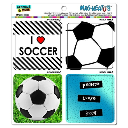

Soccer Player Fan Love - Football MAG-NEATO S(TM) Car/Refrigerator Magnet Set
