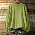 thumbnail image 5 of NominalSnug Corduroy Sweatshirts for Women Plain Long Sleeve Casual Tops Loose Fit Fall Tops, 5 of 8