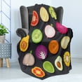 thumbnail image 4 of Vegetable Soft Flannel Fleece Throw Blanket, Vegan Diet Theme with Corn Avocado Onion Radish Hipster Menu Healthy Lifestyle, Cozy Plush for Indoor and Outdoor Use, 50" x 60", Multicolor, by Ambesonne, 4 of 5