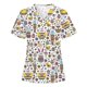 thumbnail image 1 of ICHUANYI Clearance Women Short Sleeve V-neck Tops Working Uniform Blouse(White, XXL) Ichuanyi Ichuanyi, 1 of 3