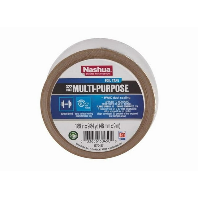 Cinta adhesiva Berry Global Nashua 322, 48 mm x 9 m, sello HVAC