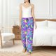 thumbnail image 4 of Balery Disco Roller Skates Pantalones de pijama para mujer, pijamas ultraligeros, pantalones de estar por casa-Large, 4 of 6