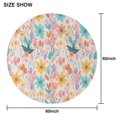 thumbnail image 6 of Pioneer Flower Floral Print Pattern Round Tablecloth 60"x60",Wrinkle Wipeable Table Cloth for Kitchen Dining Room Picnic Patio Party, 6 of 6