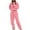 Pink, variant on CFLVAEK Sweatsuits 2pcs Sets Womens Fall Long Sleeve Crewneck Crop Tops Drawstring High Waisted Jogger Pants Solid Color Fall Tracksuits Gray XXL