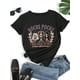 thumbnail image 1 of Halloween T-shirt - Black Casual Round Neck Short Sleeve Tee, Breathable & Light Beige-Friendly, Design with Iconic Character Illustrations, Spring/Summer Essential, Ladies T Shirts, 1 of 6