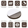 thumbnail image 4 of Uxcell Felt Furniture Pads 35mm Dia 5mm Thick Self Adhesive Floor Protectors, Brown 80Pcs, 4 of 5