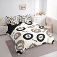 thumbnail image 2 of Castle Fairy Leopard Print Billiards Queen Bedding 7pcs, Sport Theme Bedding Comforter Set Queen, Brown Black,Black Reversible, 2 of 7