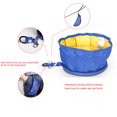 thumbnail image 4 of 2 tazones plegables para perros para viajes, plegables, portátiles y livianos para alimentos y agua (azul + amarillo), 4 of 5
