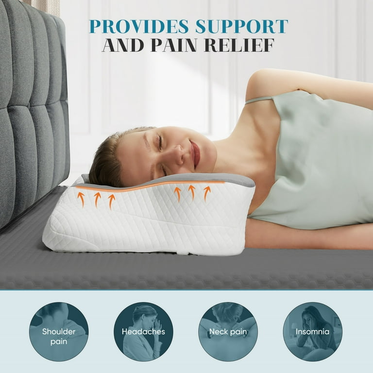 EDX Cervical Pillow for Neck Pain Relief, Memory Foam