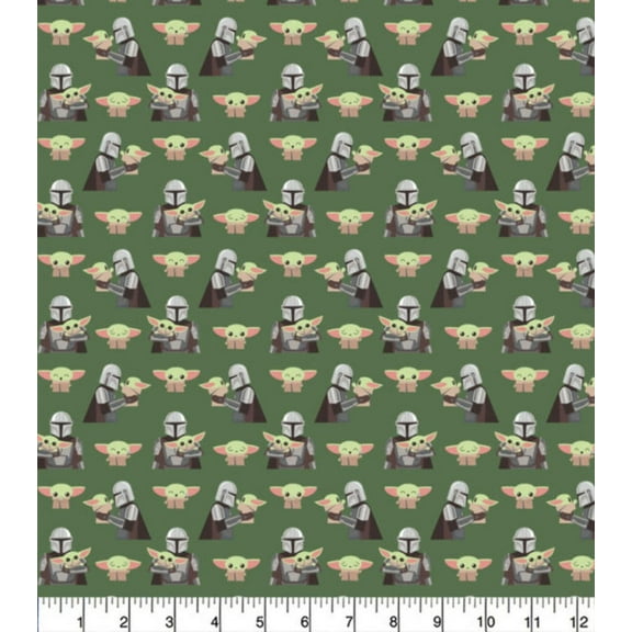 Star Wars Mando He Comes With Me Mandalorian Cotton Fabric