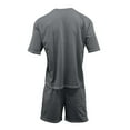 thumbnail image 5 of Mens T Shirts and Shorts Set 2 Pieces Summer Tracksuit Crew Neck Tee Shirt & Casual Short M-3XL Dark Gray M, 5 of 6
