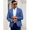 thumbnail image 3 of COOFANDY Men Linen Summer Blazer Stylish Regular Fit Linen Sportcoat Business Work Suit Jacket, 3 of 6