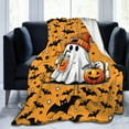 thumbnail image 4 of Halloween Blanket for Boys Girls, Haunted Halloween Themed Design Printed Throw Blankets for Kids Lap, Chair Sofa, Warm Soft Cozy Blanket, 4 of 6