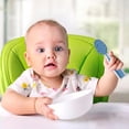 thumbnail image 6 of Arsvita Baby Spoons Set, 2 Pack Silicone Self-Feeding Utensils, First Stage Pre-Spoon Baby Led Weaning Spoons, BPA-Free Toddler Feeding Spoons for 6+ Months Infants, Blue, 6 of 10