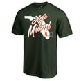 thumbnail image 2 of Men's Green Miami Hurricanes State of Miami T-Shirt, 2 of 3