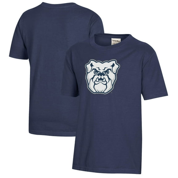 Youth  Heather Navy Butler Bulldogs Logo Comfort Wash T-Shirt