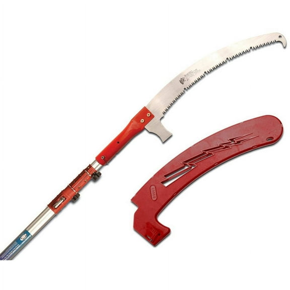 17 in. Curved Serrated Blade with 7-1/2 ft. to 19 ft. Telescoping Pole Saw