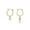 Gold, variant on Women's Fashion Rhodium Safety Pin Hoop Earrings