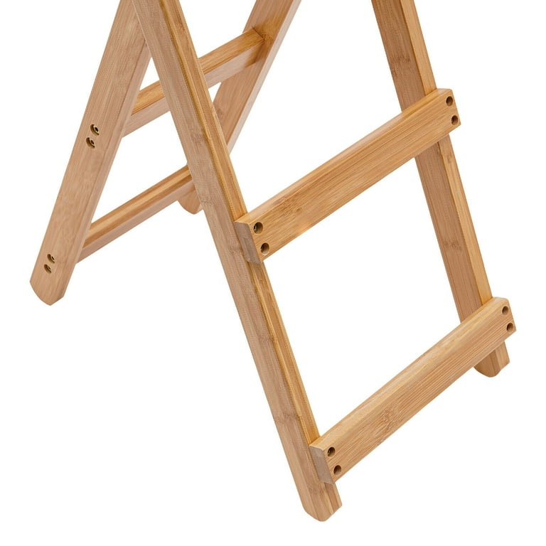 Miumaeov Folding Bamboo Bar Stool 29'' Kitchen Counter Height