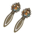 thumbnail image 2 of Leopard Elegant Vintage Copper-Colored Lace Book Marks – Set of 2 Stainless Steel Book Markers for Book Lovers and Readers, 2 of 5
