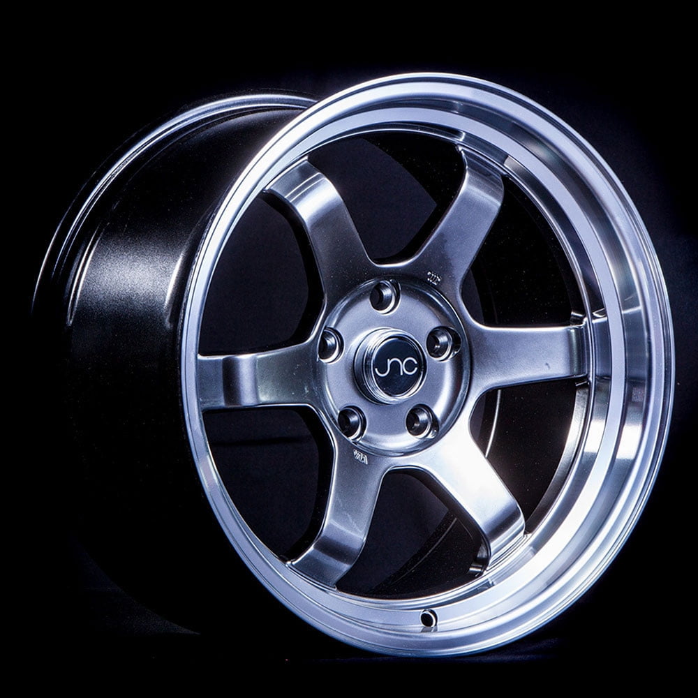 JNC Wheels 17" JNC013 Hyper Black Machined Lip Rim 5x114.3 17x9