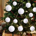thumbnail image 4 of Nuevas bolas navideñas redondas de espuma blanca, adornos colgantes para árbol de Navidad, para fiestas, bodas, fiestas de año nuevo, decoración del hogar, 4 of 5