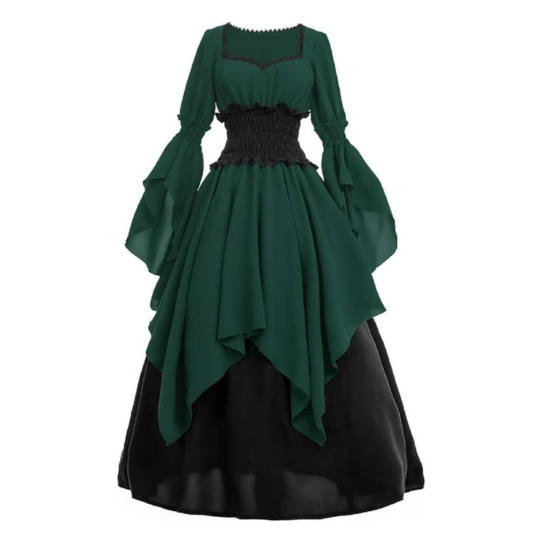 green irish wedding dresses Satin Green Two Piece Turquoise Long Prom Dress Prom Gown US4 / As Picture main image 1