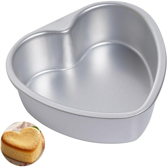 1Pcs Heart Shaped Cake Pan 6 Inch Aluminum Baking Mold for Birthday Party Valentine’s Day Wedding Anniversary Kitchen Bakeware