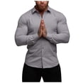 thumbnail image 1 of Men's Shirts Button Down Lace Up Puffy Sleeve Ruffled Vintage Black Men Fall Clothes size M, 1 of 4