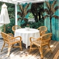 thumbnail image 2 of Boho Coastal Beach Outdoor Curtains for Patio Waterproof,Windproof Privacy Curtains with Weighted Bottom,Summer Ocean Tropical Tree Flower Outside Drapes for Picnic Garage Yard Cabana 54"x95" 1 Panel, 2 of 8